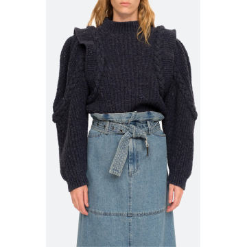 Giada Braided Wool-Knit Sweater
