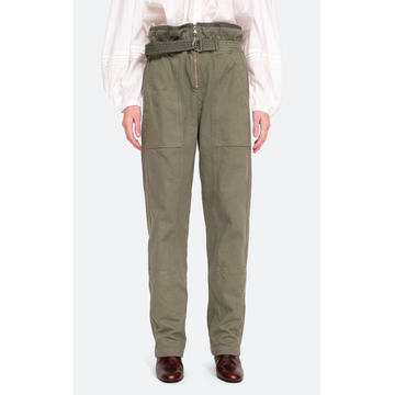 Stan Sandwash Belted Twill Straight-Leg Pants