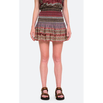 Brooke Printed Cotton Mini Skirt