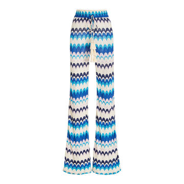 Dixion Chevron-Knit Flared Pants