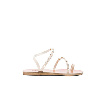 Leather Apli Pearls Sandals