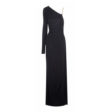 Perrie Lace-Up Jersey Gown