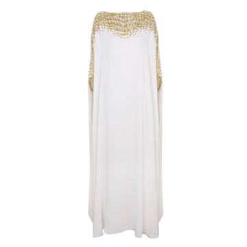 Croc-Effect Crepe Kaftan