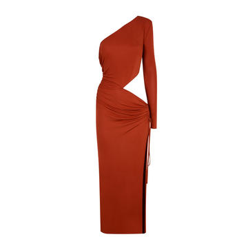 Glen Asymmetric Jersey Gown