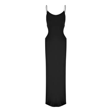 Luna Cut Out Crystal Bias Maxi Dress