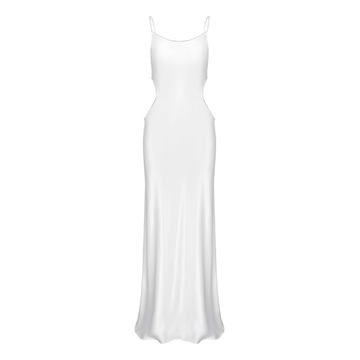 Luna Cut Out Crystal Bias Maxi Dress