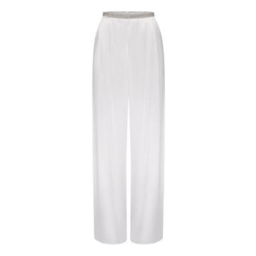 Crystalline Silk-Satin Pants