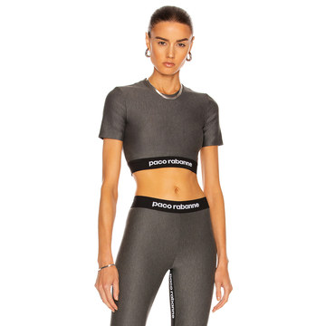 Logo Band Crop Top