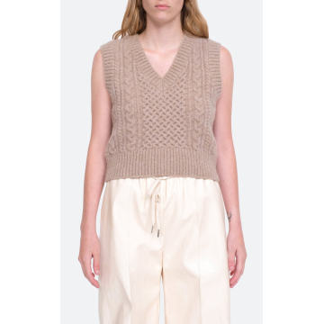 Ebba Cable-Knit Sweater Vest