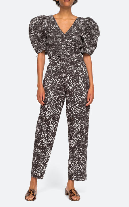 Calla Cheetah-Printed Cotton Jumpsuit展示图