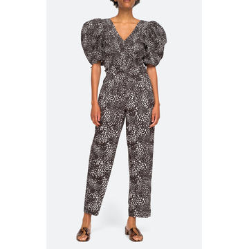 Calla Cheetah-Printed Cotton Jumpsuit