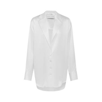 Tuxedo Silk-Satin Shirt