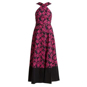 Gabrielle Bouquet-print cotton-poplin dress