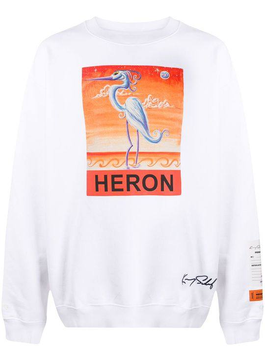 Heron 印花超大款套头衫展示图