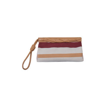 San Jacinto Striped Cotton Clutch