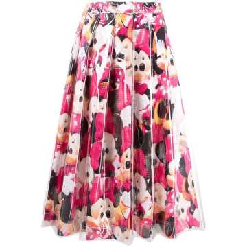 Minnie Mouse 印花伞形半身裙