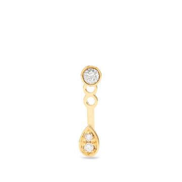 Diamond & yellow-gold single earring