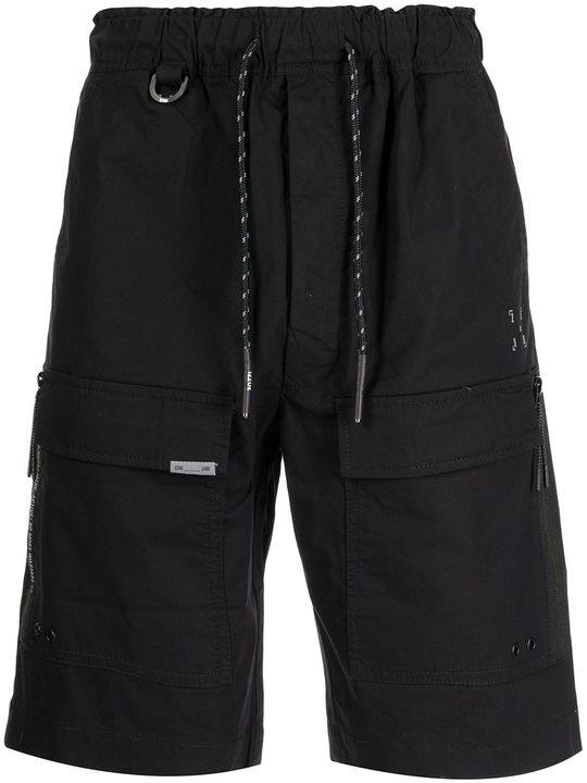 drawstring-waist cargo shorts展示图