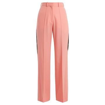 Cumberland side-stripe wide-leg wool trousers