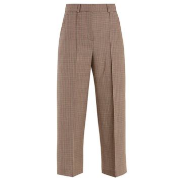 Warwick hound's-tooth wool cropped trousers