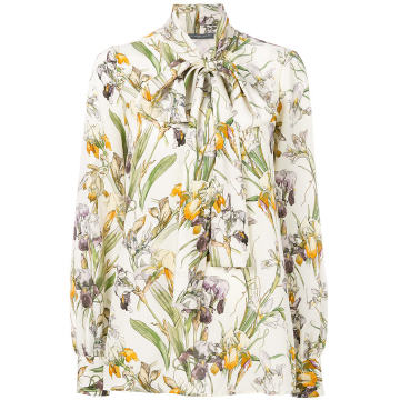 Wild Iris蝴蝶结领罩衫