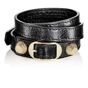 Arena Leather Giant Double Tour Wrap Bracelet