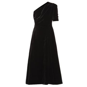 Jenna one-shoulder velvet midi dress