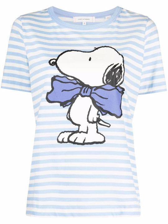 Snoopy Bow 条纹T恤展示图