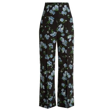 Hullinie floral-print georgette trousers