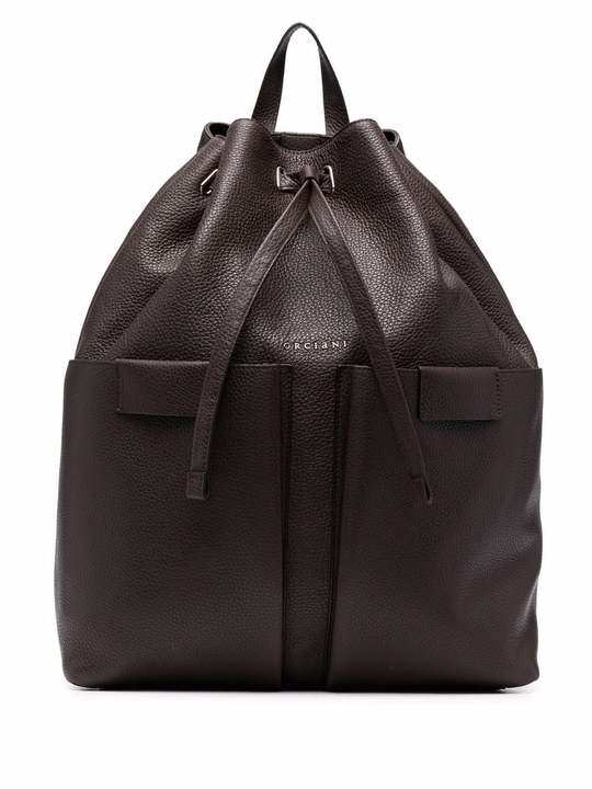 pebbled-effect leather backpack展示图
