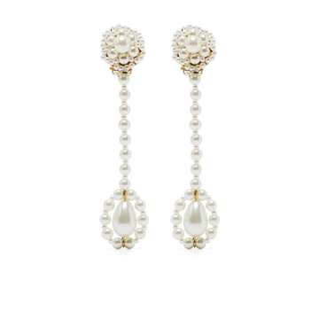 faux pearl drop earrings