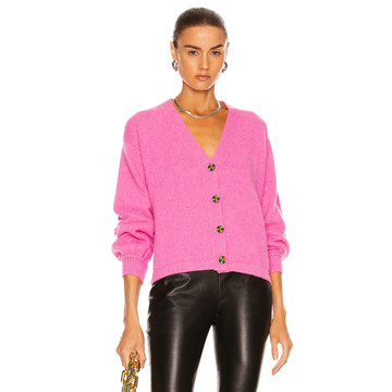 Cashmere Heavy Balloon Sleeve Cardigan