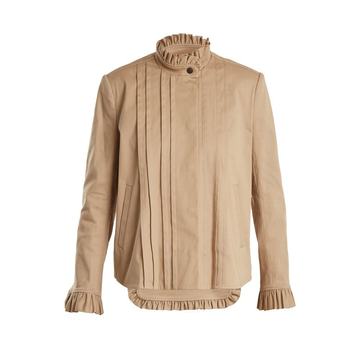 Jessie frill-trimmed stretch-cotton jacket