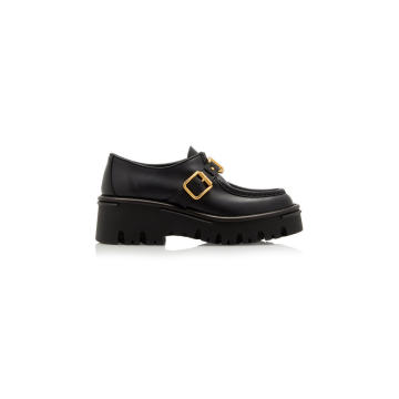 Valentino Garavani Monk-Strap Leather Loafers