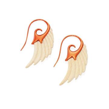 Fly Me To The Moon Bamboo &amp; 18K Yellow Gold Wing Earrings
