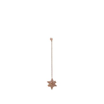 Merkaba diamond & rose-gold single earring