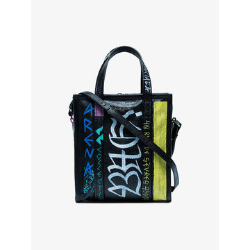 XS Bazar Shopper tote with graffiti print