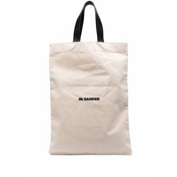 logo-print tote bag