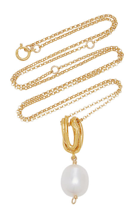 The Human Nature Pearl 24K Gold-Plated Necklace展示图