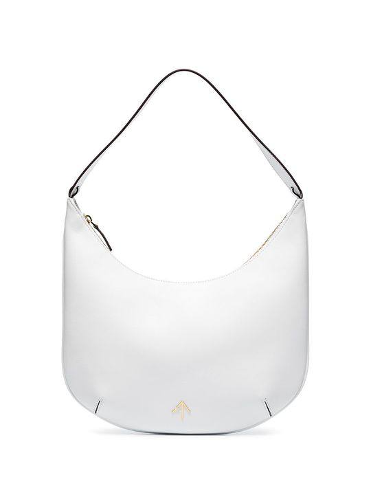 MANU HOBO CALF LEATHER BAG WHITE展示图