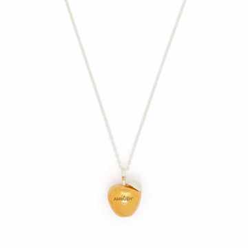 APPLE CHARM NECKLACE GOLD NO COLOR