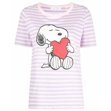 Snoopy Love 条纹T恤