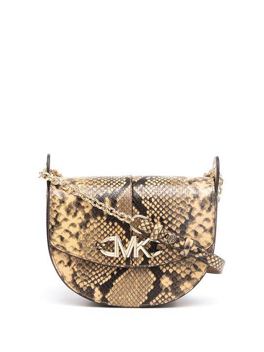 Izzy snakeskin-effect crossbody bag展示图