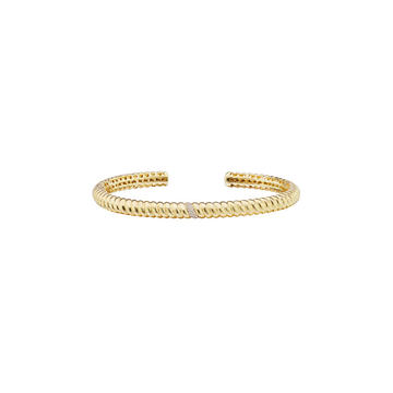 18K Gold Harbor Diamond Bangle