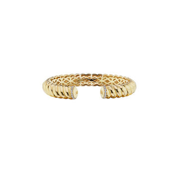 18K Gold Harbor Large Diamond Bangle