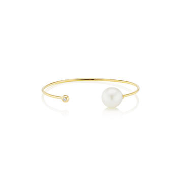 18K Gold Aura Pearl Bangle