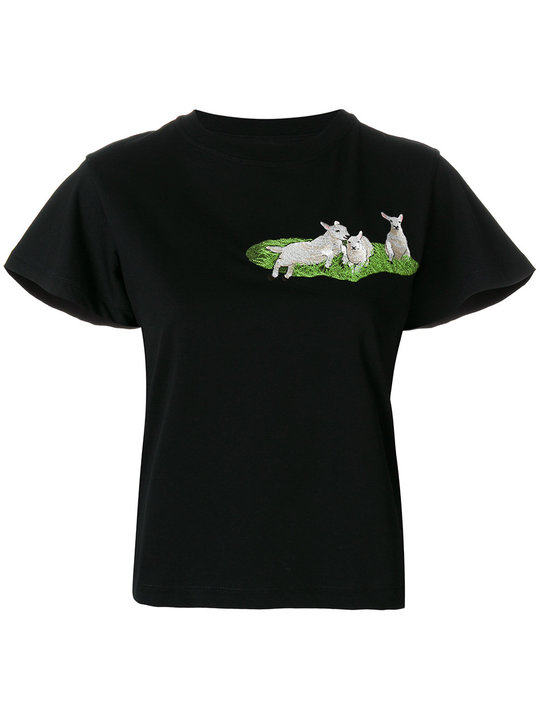 embroidered lamb T-shirt展示图