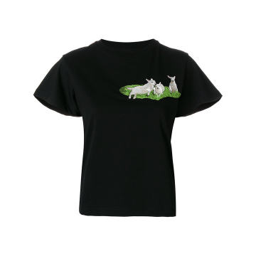 embroidered lamb T-shirt