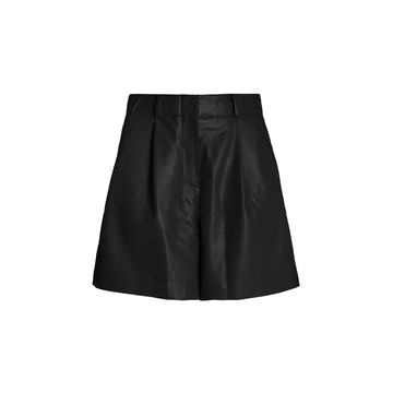 Manon Pleated Vegan Leather Shorts