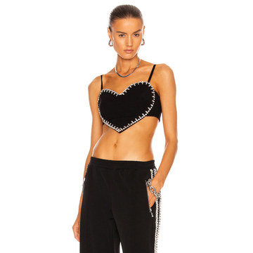 Crystal Trim Heart Top